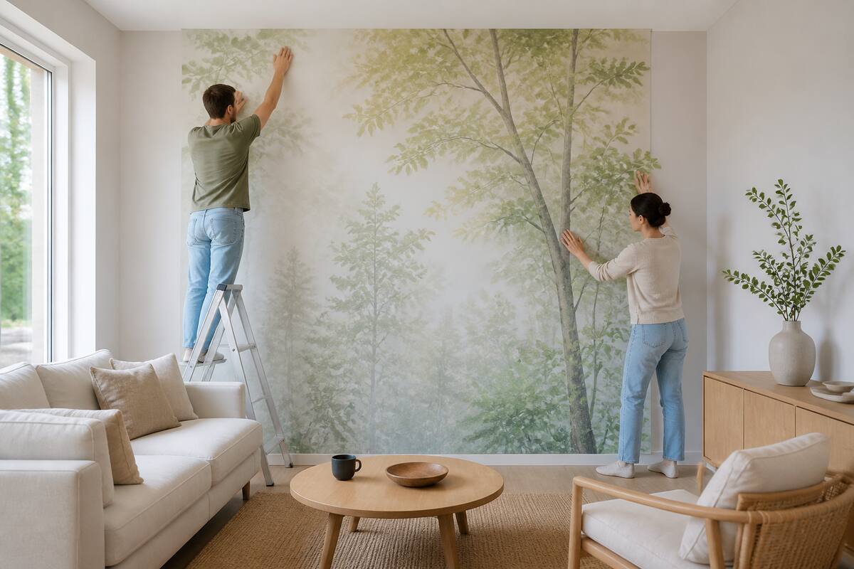 Fotobehang kiezen, aanbrengen en mooi houden: praktische gids voor thuis